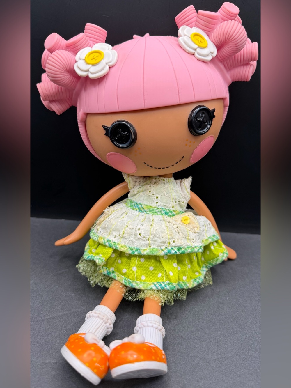 Lalaloopsy-Flowerpot Bloom-Doll with Green Dress, Full Sized